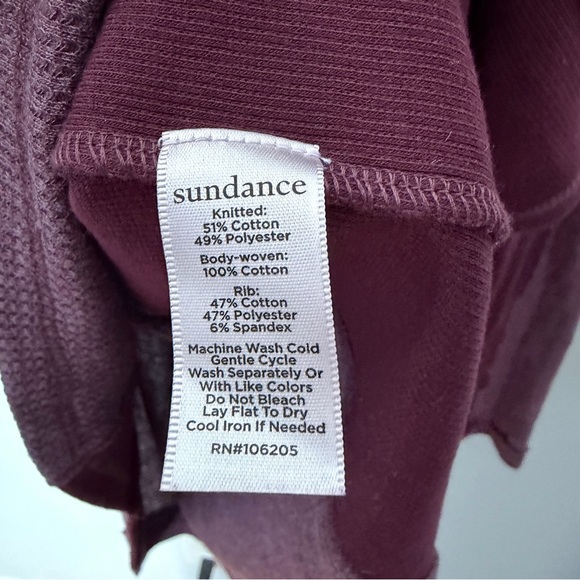 Sundance Waffle Knit Henley Thermal Tunic Long Sleeve Size Large 841 - Picture 8 of 12